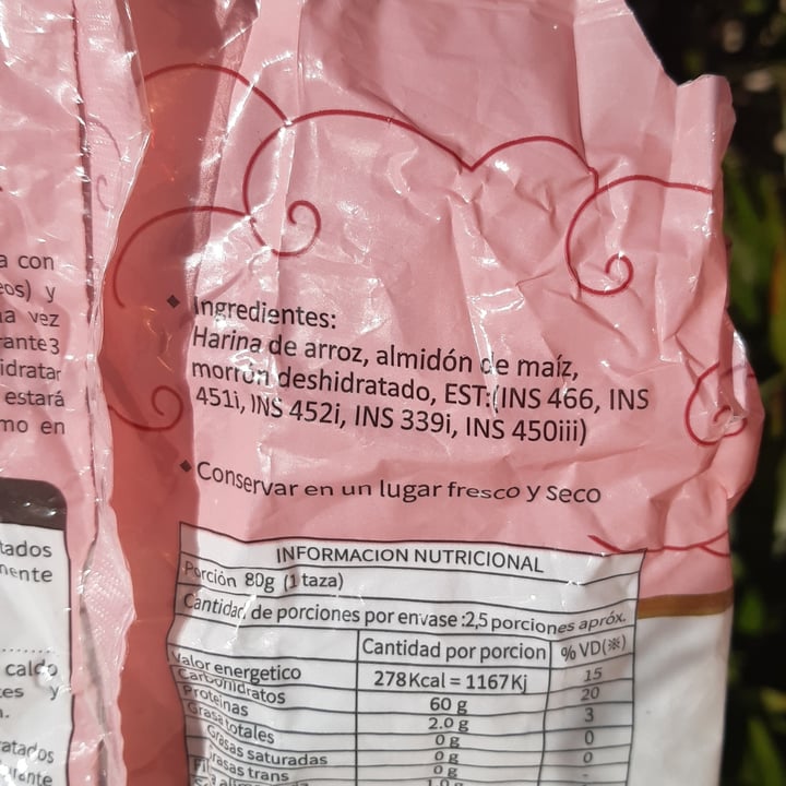 review photo of Orox alimentos Fideos De Arroz Spaghetti Con Morrón shared by @gubbalo on 17 Jun 2021 - review