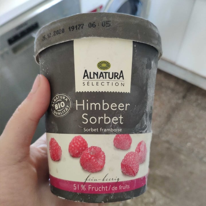 photo of Alnatura Himbeer Sorbet shared by @sabsi95 on  26 May 2020 - review