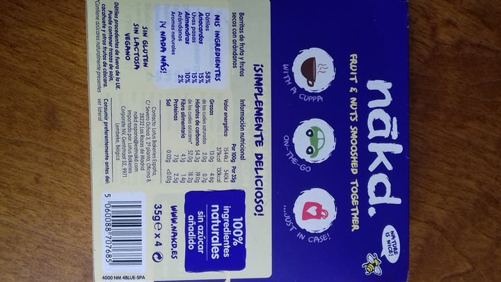 photo of Nākd. Blueberry Muffin shared by @anasp on  11 May 2022 - review