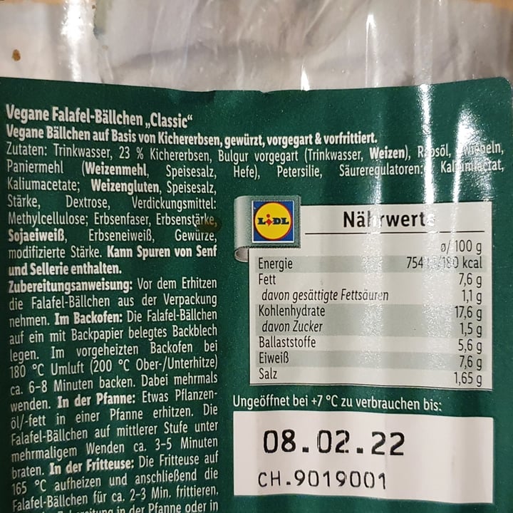photo of Vemondo Vegane falafel-bällchen classic shared by @silkesmooth on  06 Feb 2022 - review