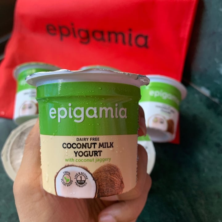 photo of Epigamia Coconut milk yogurt with coconut jaggery shared by @mitsubishi13 on  21 Jun 2020 - review