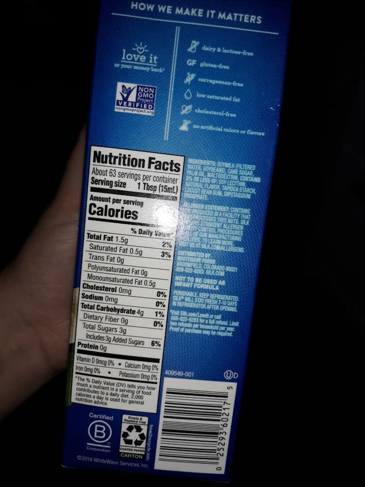 review photo of Silk Dairy Free Soy Vanilla Creamer shared by @theanxiousvegan on 21 Mar 2020 - review