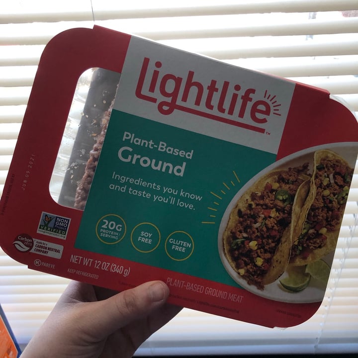 photo of Lightlife Plant Based Ground Meat shared by @jordynweiss on  11 Jul 2020 - review