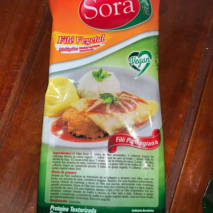 photo of Sora Filé Vegetal - Filé Parmegiana shared by @jumassala on  14 Jan 2022 - review