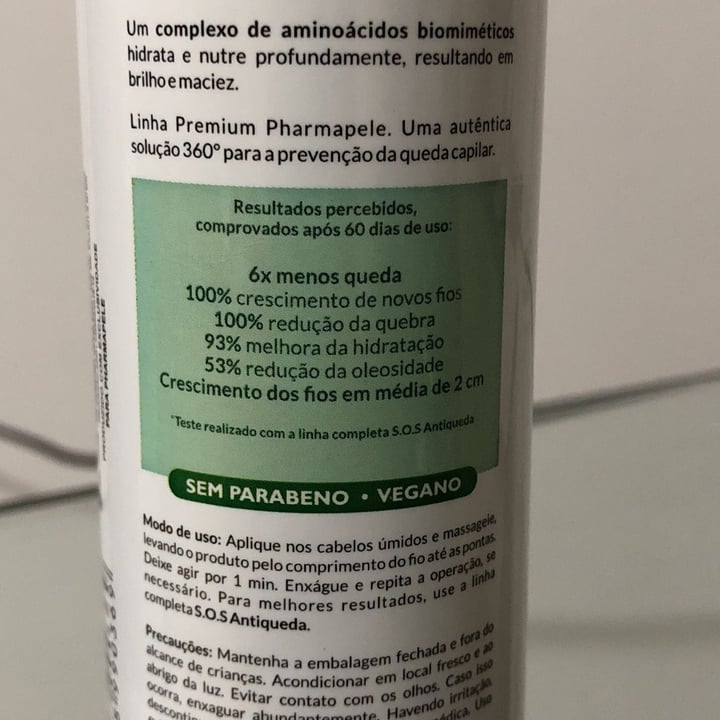 review photo of Pharmapele SOS ANTIQUEDA shampoo Cabelo Frágil E Com Queda Microalgas Do Taiti shared by @rchls on 02 Nov 2022 - review