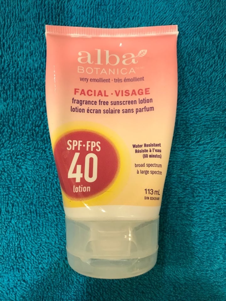 photo of Alba Botanica Facial Sunscreen shared by @jess86 on  09 Dec 2019 - review