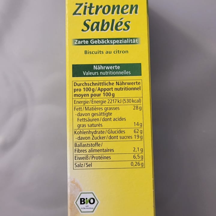 review photo of Alnatura Zitronen Sables shared by @katzerrina on 18 Dec 2022 - review