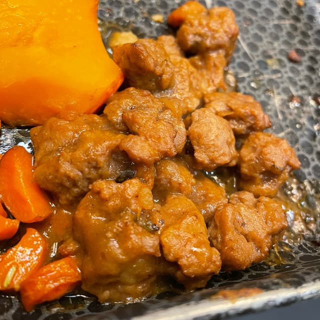 Photo of the dish “spezzatino di soia”