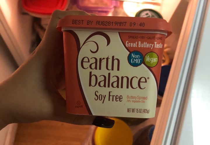 photo of Earth Balance Soy Free Buttery Spread shared by @jadacarlo on  17 Jan 2020 - review