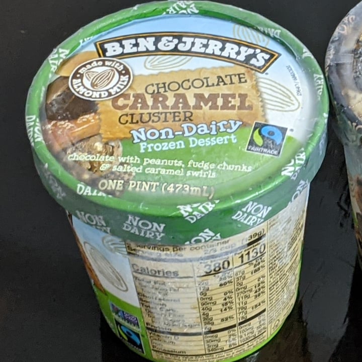 photo of Ben & Jerry's Chocolate Caramel Cluster Non-Dairy Frozen Dessert shared by @flexivegan on  19 Feb 2021 - review