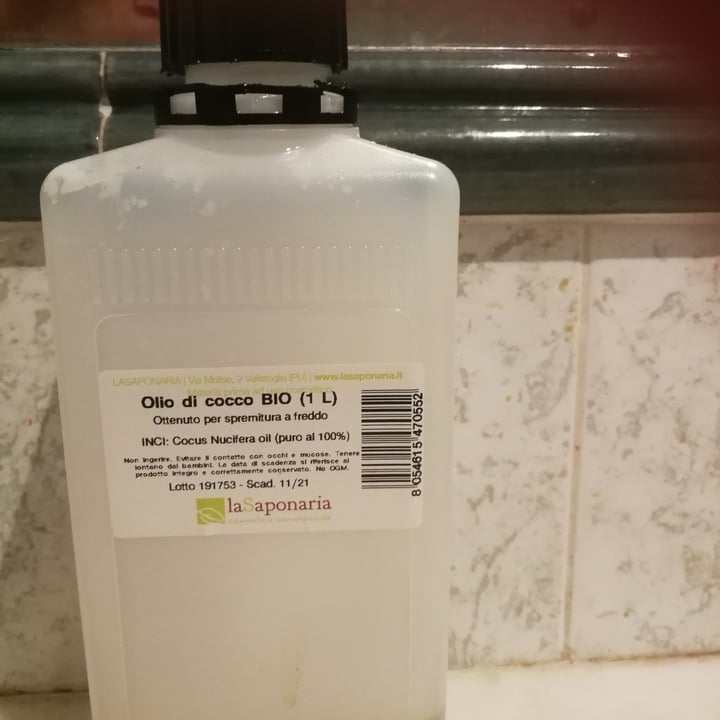 review photo of La Saponaria Olio di cocco Biologico shared by @francesnincarbone on 29 Sep 2021 - review