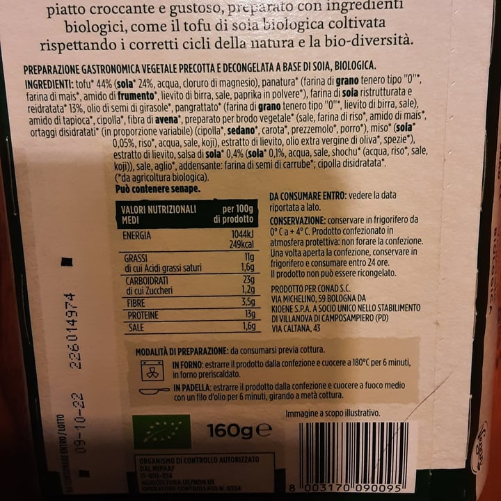 review photo of Conad Cotoletta vegetale shared by @estbbn on 30 Sep 2022 - review