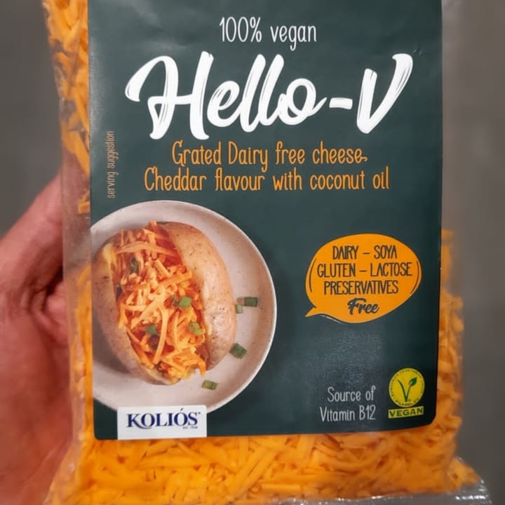 photo of Hello-V Grated dairy Free Cheese Cheddar shared by @earthchild24 on  23 Jul 2022 - review
