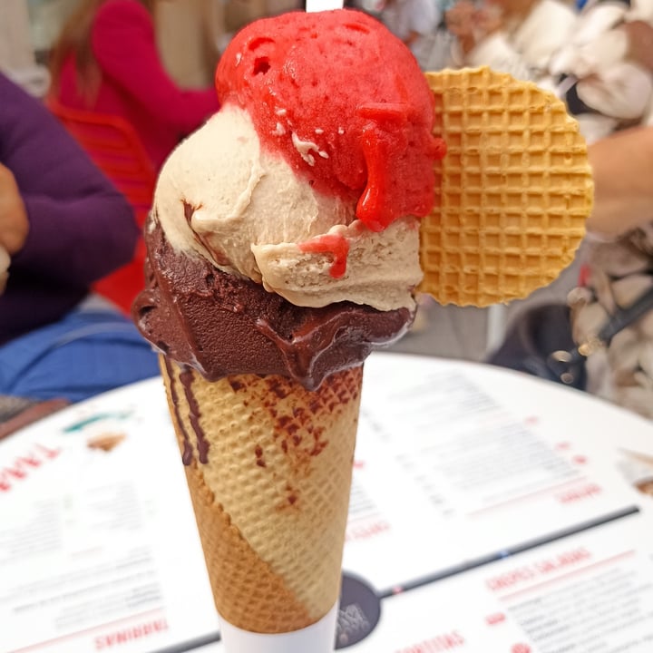 photo of Vacanze Romane Helado de chocolate puro, avellana y fresa shared by @labrysa on  27 Sep 2022 - review