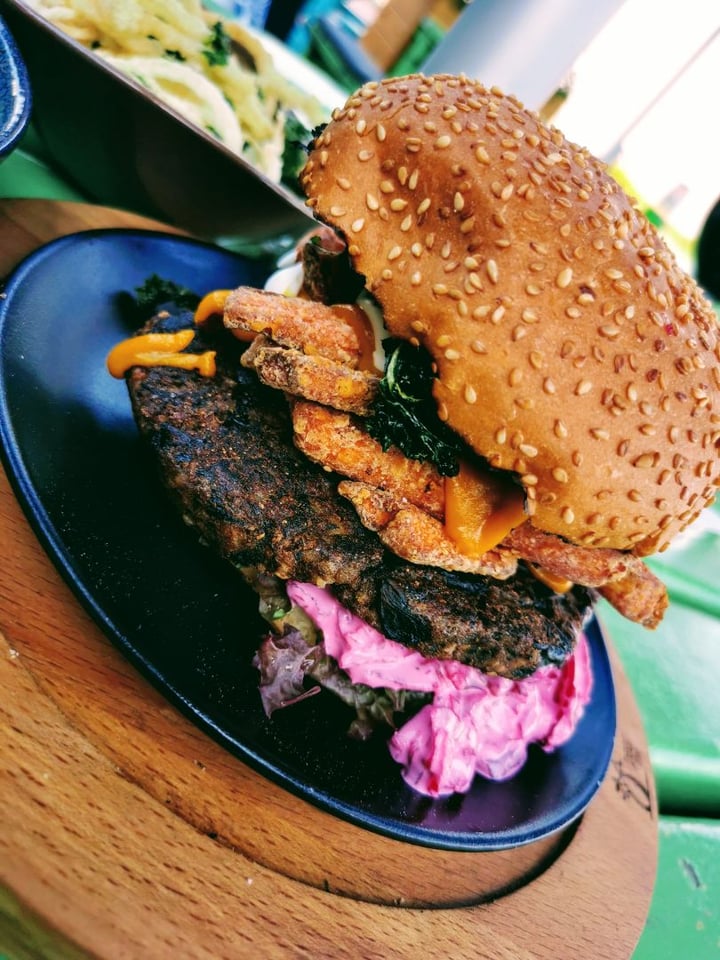 photo of Pear Tree Bistro Vegan burger shared by @eugenetheron on  30 Jan 2020 - review