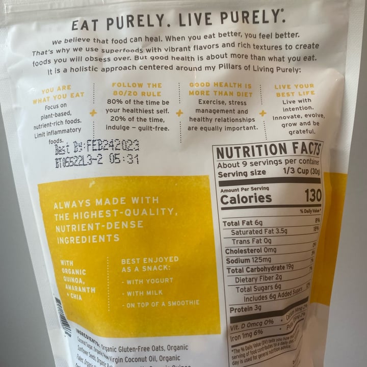 photo of Purely Elizabeth Ancient Grain Granola shared by @hnmk on  20 May 2022 - review
