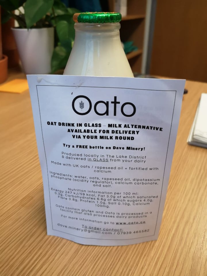 photo of Oato Oat Milk shared by @kikideestruction on  09 Jan 2020 - review