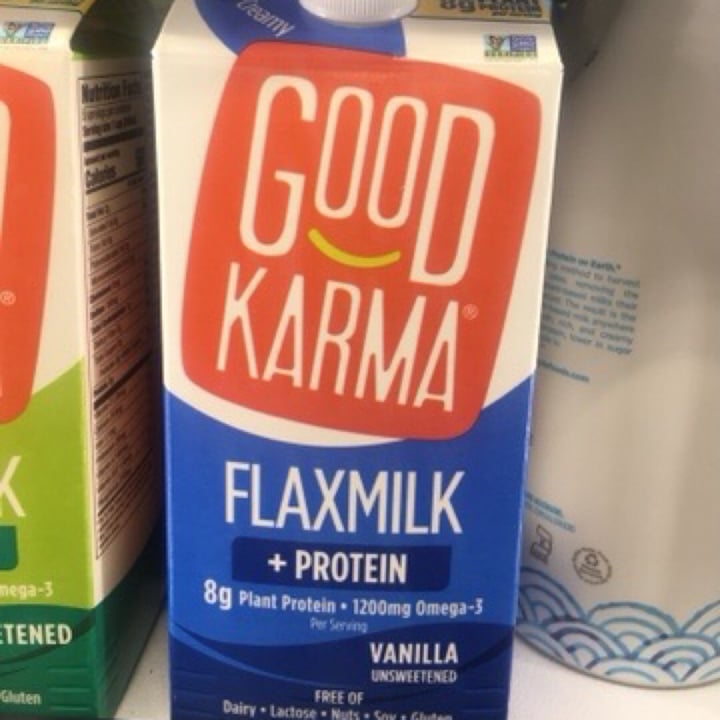photo of Good Karma Vanilla Lightly Sweetened Flaxmilk + Protein shared by @veganbear67 on  12 May 2020 - review