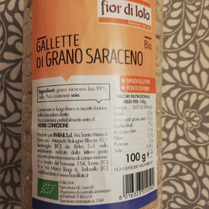 review photo of Fior di Loto Gallette di grano saraceno shared by @faustoborgo on 26 Dec 2021 - review