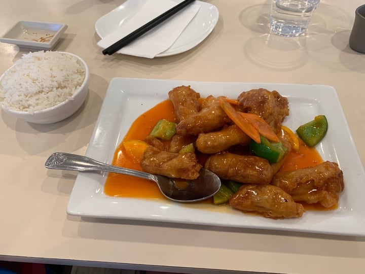 photo of VeGreen Vegetarian Fusion Restaurant Vegan Orange Chicken shared by @rdyaffe on  21 Mar 2020 - review