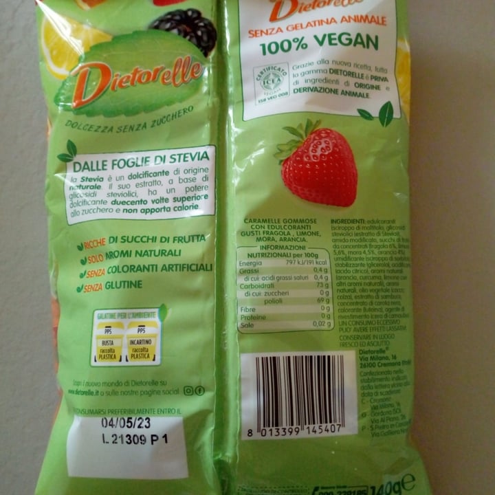 photo of Dietorelle Caramelle gommose Limone mora arancia e fragola shared by @martiabc on  12 Jun 2022 - review