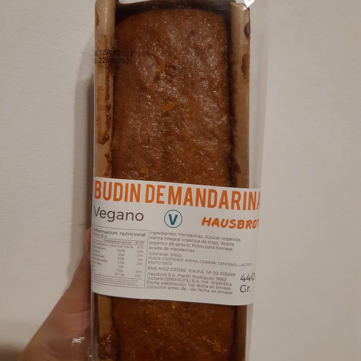 photo of Hausbrot Budín De Mandarina shared by @lupesaracho on  23 Aug 2021 - review