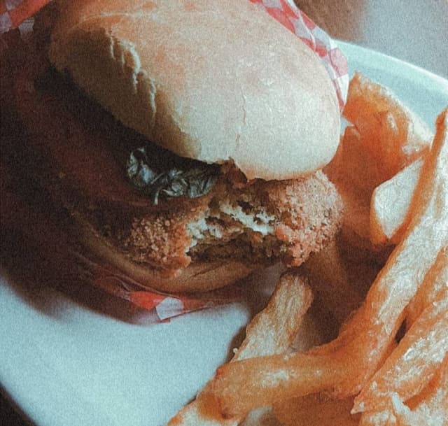 Photo of the dish “Sandwich de milanesa de soja. Rellena con jamon y queso vegetal.”