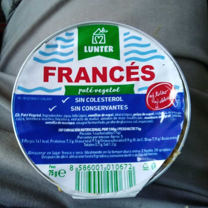 review photo of Lunter Paté Vegetal Sabor Francés shared by @kkkevin on 25 Jan 2020 - review