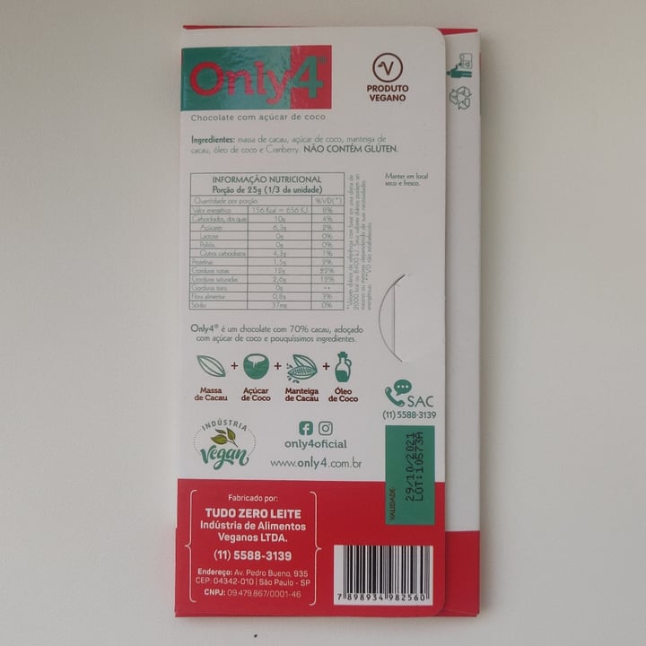 review photo of Only4 Only4 Cranberry - 80g shared by @acamilapires on 18 Jul 2021 - review