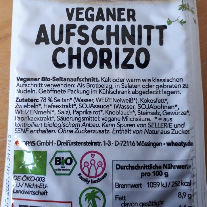 photo of Wheaty Chorizo slices shared by @bluesoul on  10 Apr 2022 - review