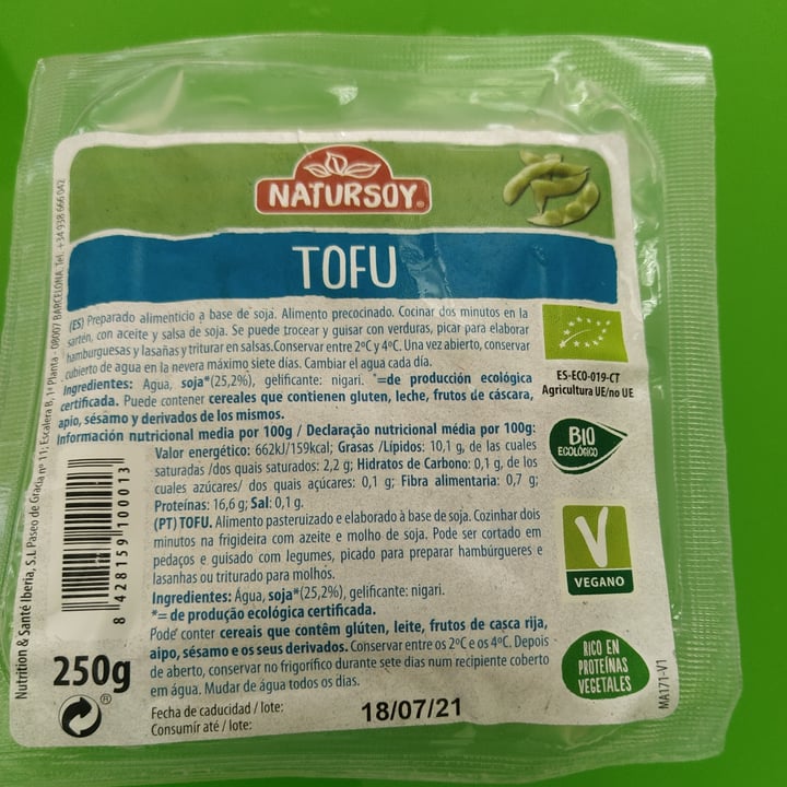 review photo of Natursoy Tofu Fresco shared by @orecunchodeangela on 01 Jul 2021 - review