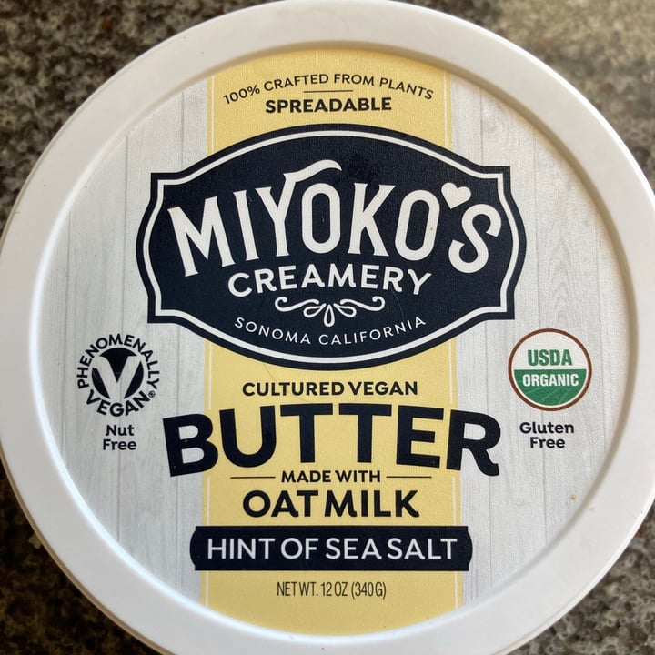 photo of Miyoko's Creamery Cultured Vegan Butter Made With Oat Milk Hint of Sea Salt shared by @grahamcrackerv on  19 Mar 2021 - review