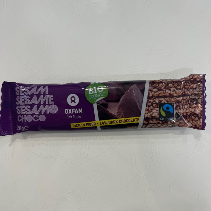 photo of Oxfam fairtrade barra de sésamo y chocolate shared by @mathiasayala on  26 Oct 2022 - review