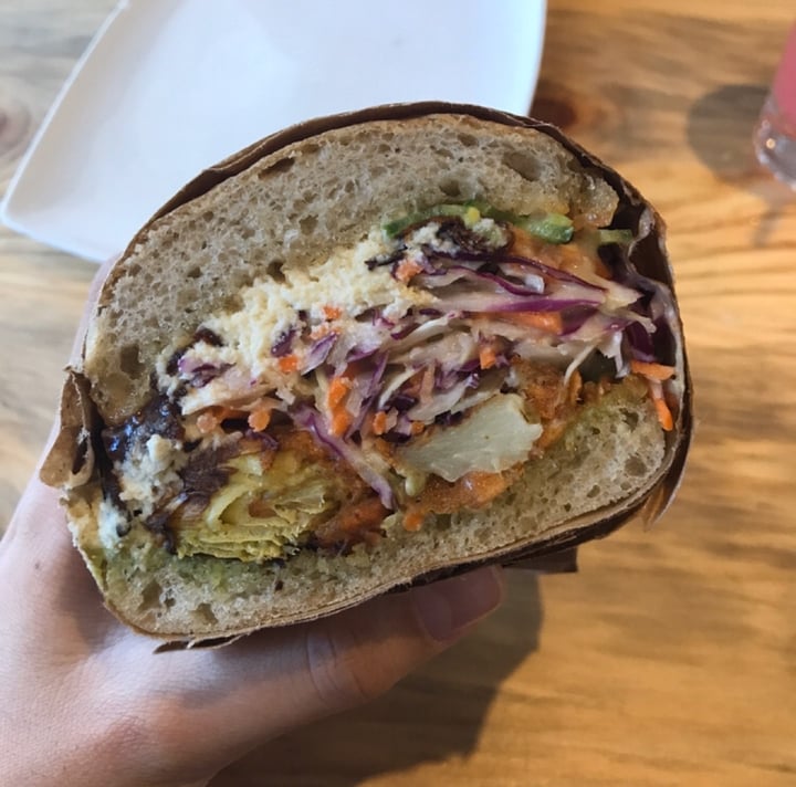 photo of The Arbor Restaurant Fried artichoke sandwich shared by @vanessaainsley on  19 Apr 2020 - review