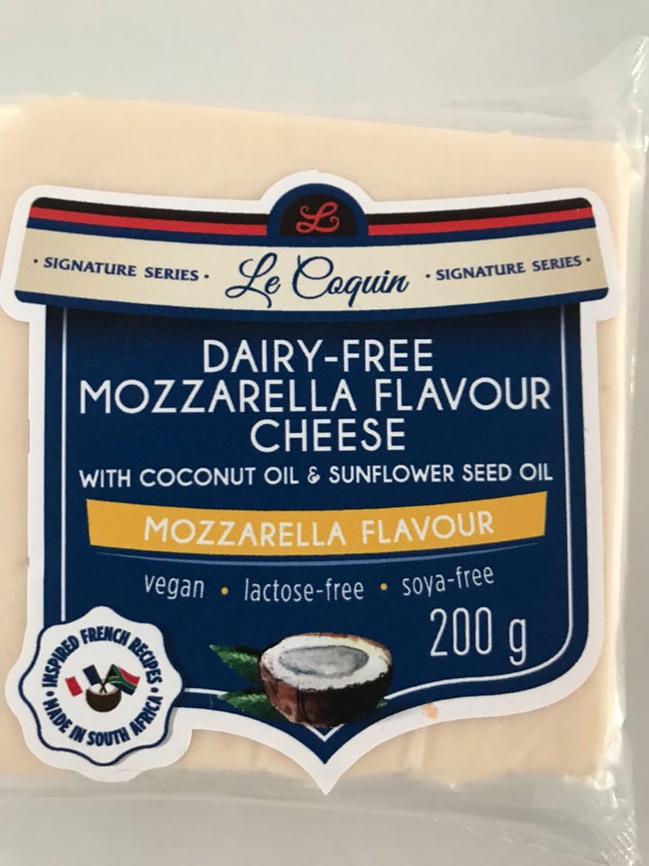 photo of Le Coquin Dairy Free Mozzarella Flavor Cheese with Coconut Oil & Sunflower Seed Oil shared by @kfletch on  16 Jul 2019 - review