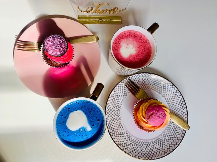 review photo of Naked Bakery Cupcakes, beetroot and blue latte shared by @lisajay on 11 Aug 2019 - review