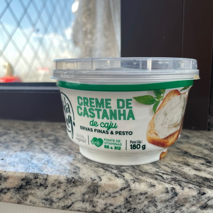 review photo of Vida Veg Creme De Castanha De Caju Ervas Finas & Pesto shared by @brunatrento on 24 Jul 2021 - review