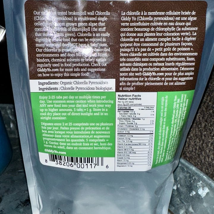 photo of Giddy Yo Chlorella Tabs Organic shared by @tanyalynn on  23 Nov 2022 - review