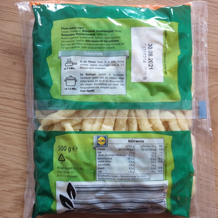 review photo of Vemondo Vegane Frische Spätzle shared by @dave13 on 25 Aug 2021 - review