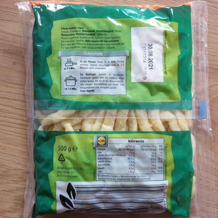 photo of Vemondo Vegane Frische Spätzle shared by @dave13 on  25 Aug 2021 - review