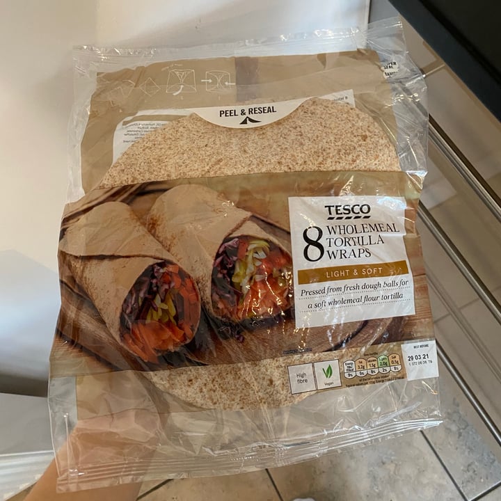 photo of Tesco Wholemeal Tortilla Wraps shared by @bethany0990 on  19 Mar 2021 - review