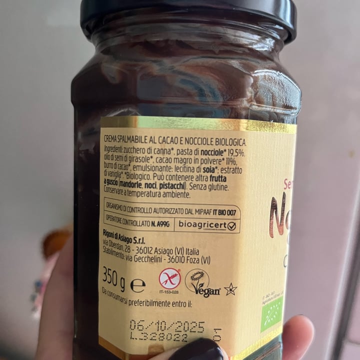 photo of Rigoni di Asiago Nocciolata Dairy Free Hazelnut Spread with Cocoa shared by @claudiapaci on  13 Nov 2022 - review