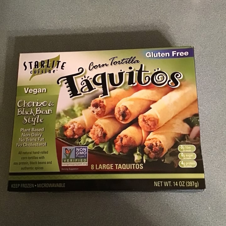 photo of Starlite Cuisine Vegan "Chorizo And Black Bean Style" Taquitos shared by @lucye on  20 May 2020 - review