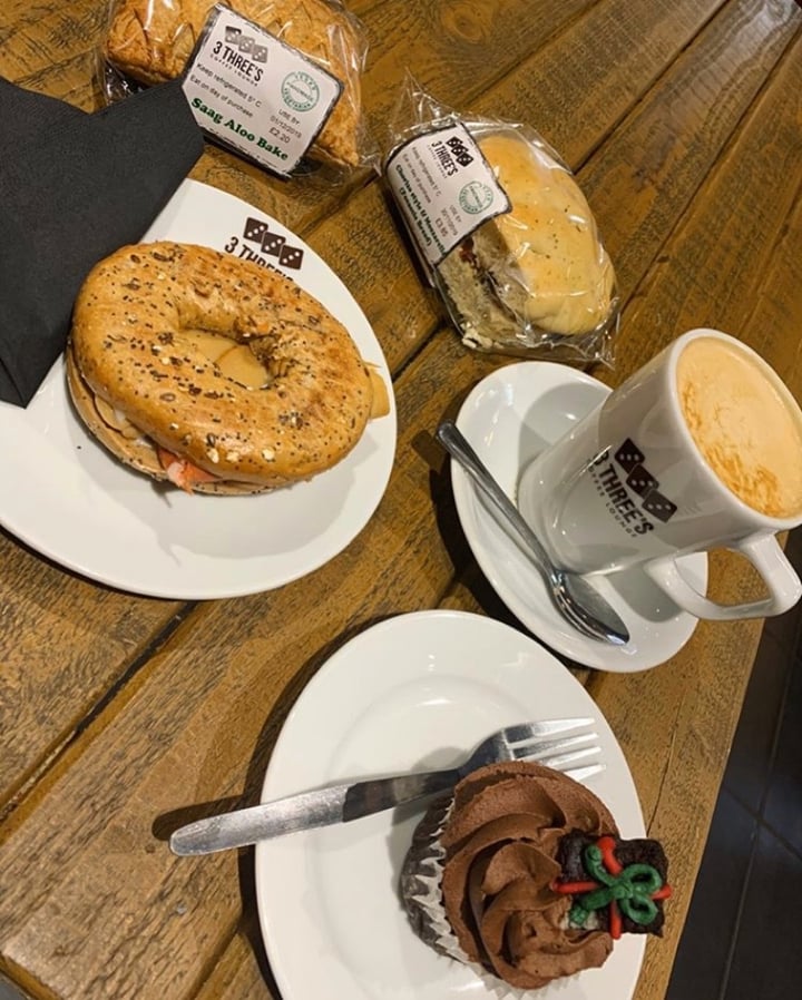 review photo of 3 Three's Coffee Lounge (Birmingham Coffee Shop) Stacker Bagel And ‘cheese And Ham Toastie’ shared by @apickyplanteater on 28 Dec 2019 - review