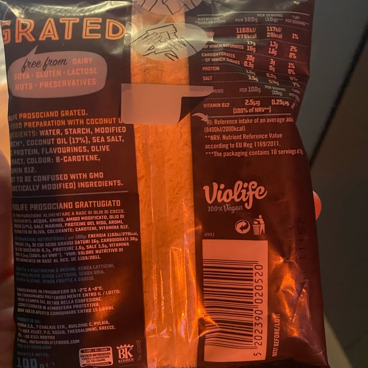 photo of Violife Prosociano Grated shared by @isabella2409 on  06 Aug 2022 - review