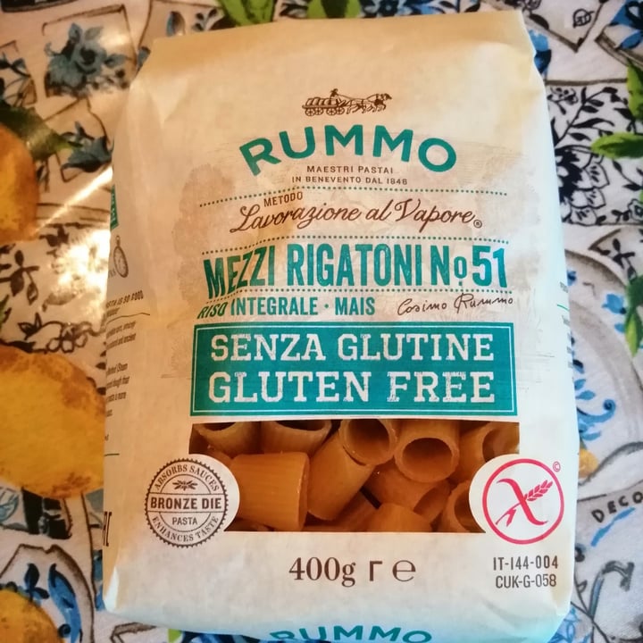 photo of Rummo Mezzi rigatoni senza glutine shared by @fedevegana on  18 Oct 2021 - review