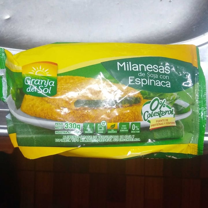 photo of Granja del Sol Milanesas de soja con espinaca shared by @charly999 on  28 Jan 2021 - review