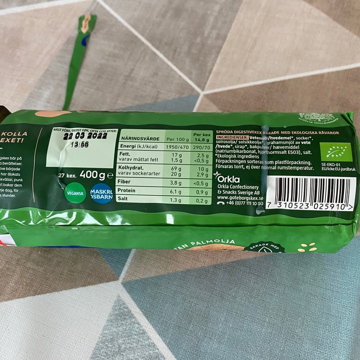 photo of Göteborgs kex Digestive Ekologisk shared by @torrebadell on  18 Jul 2021 - review