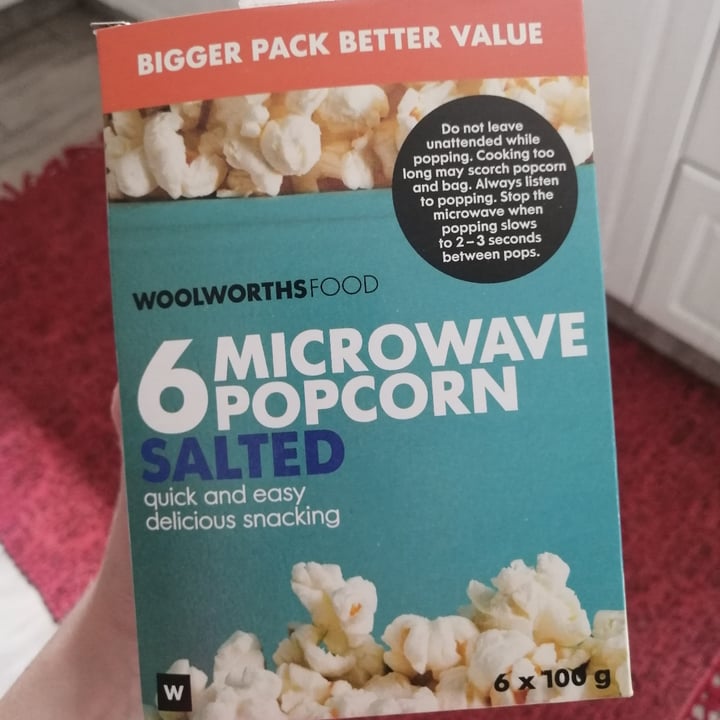 review photo of Woolworths Food Microwave Popcorn (Salted) shared by @swanepoelc on 28 Mar 2021 - review