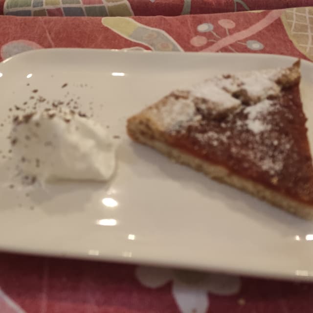 Foto do prato “Crostata Con Confettura Alle Pesche”